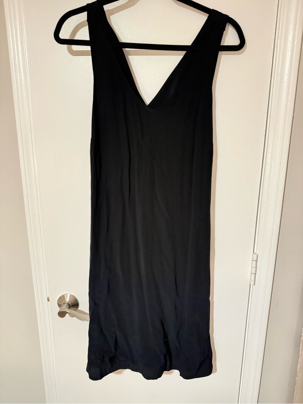 NWT LOFT Black Midi V-Neck Dress